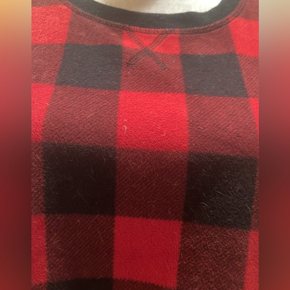Eddie Bauer | Women’s Check Buffalo Plaid Red  Black Sweater Top Size Medium - Picture 2 of 8